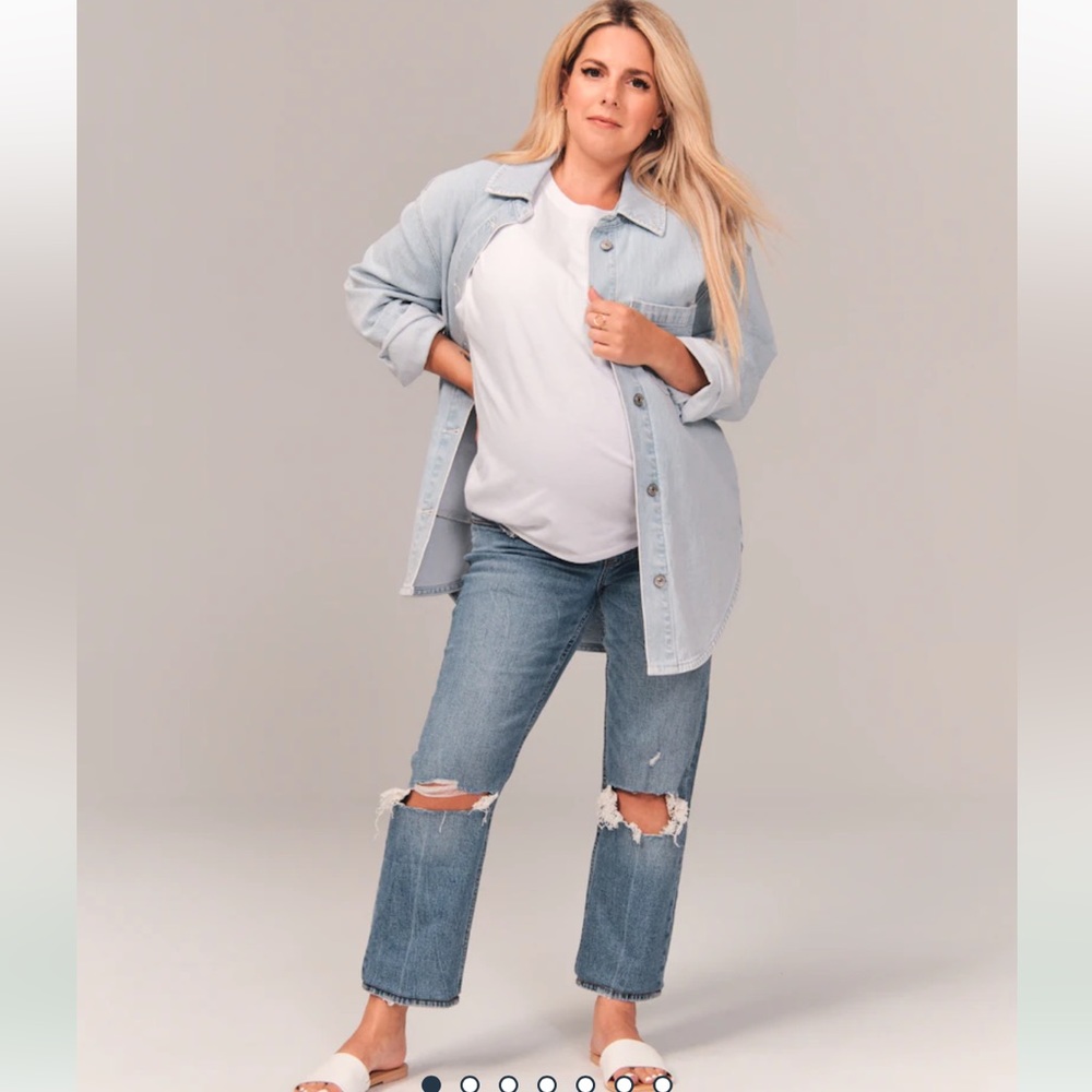 Abercrombie & Fitch Maternity Ankle Straight Jean 28/6 Long